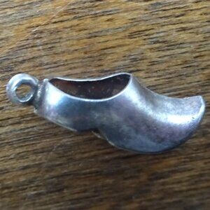 Vintage Dutch Sterling Silver Clog Charm Souvenir